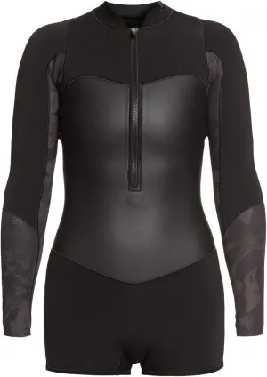 Roxy Womens 1.5 Satin Front Zip Long Sleeve Springsuit