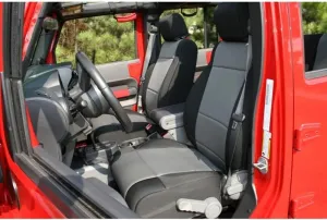 Rugged Ridge | Seat Cover Kit, Front, Neoprene, Black/Gray | 13214.09 | Fits 2007-2010 Jeep Wrangler JK