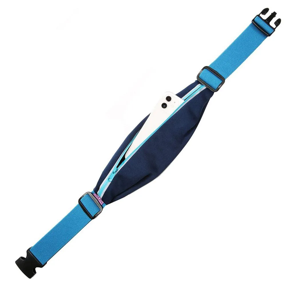Running Belt Adjustable Waist Pack and Phone Holder with Reflective Zipper