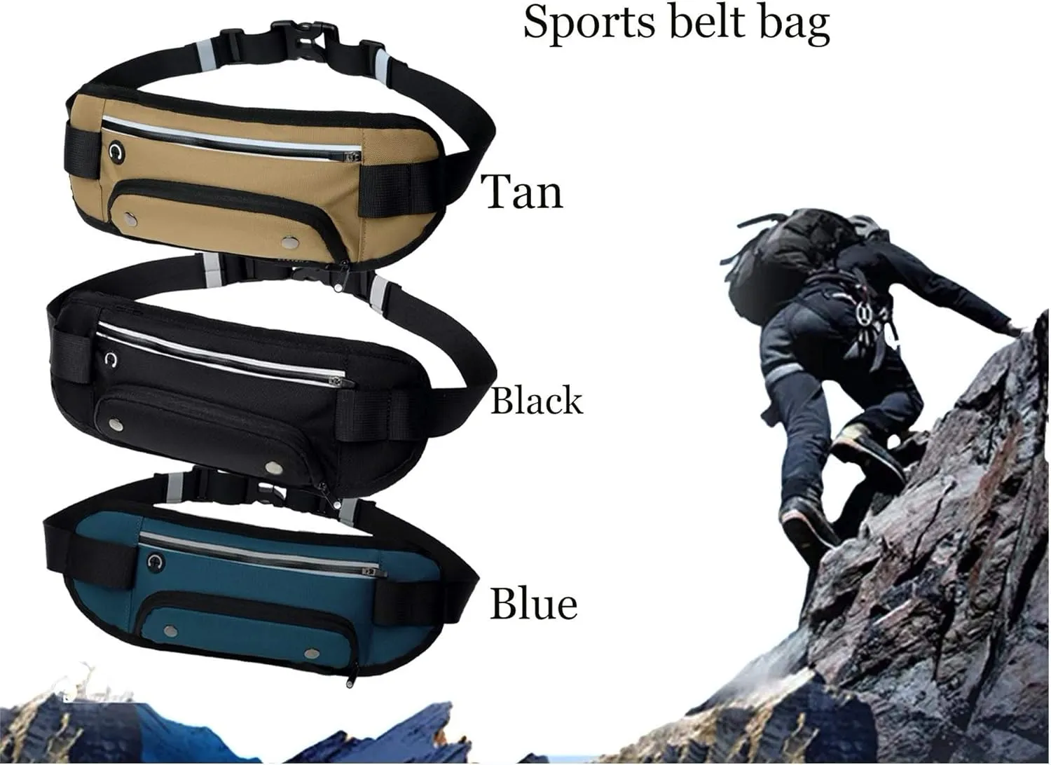 Running Belt Fanny Pack for Women Men Waist Pack Runners Belt for Hiking Fitness Travel – Adjustable Running Pouch Phone Holder Accessories for Your Phone