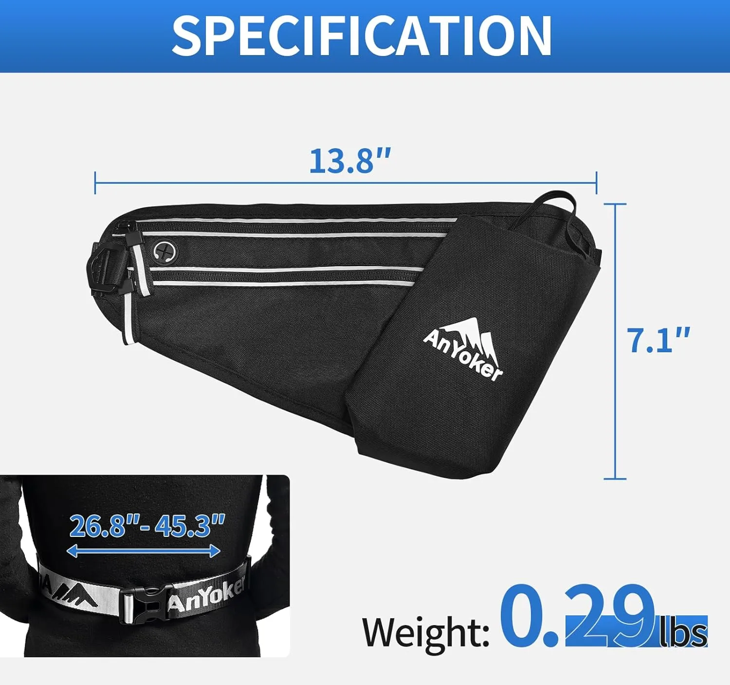 Running Hydration Belt with Water Bottle Holder, Walking, Hiking Fanny Pack for Phone, Key, Card, Outdoor sport Runners Essentials Accessories Marathon Triathlon Walking Jogging Gear (Dark)