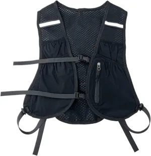 Running Vest, Jogging Daypack, Breathable Hydration Carrier, Black, Gray, Lightweight Pocket Storage Design, Adjustable Fit Comfort, for Mountaineering, Biking, Fitness