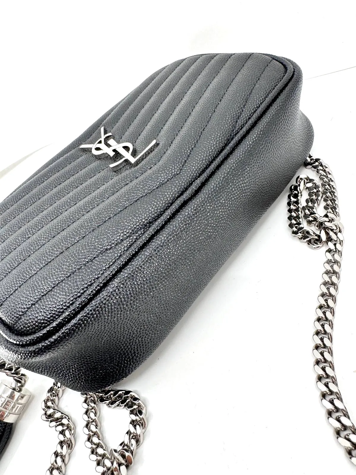 SAINT LAURENT GRAIN DE POUDRE MINI LOU CAMERA BAG