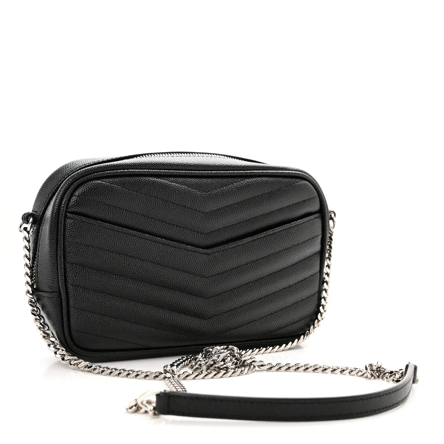 SAINT LAURENT GRAIN DE POUDRE MINI LOU CAMERA BAG
