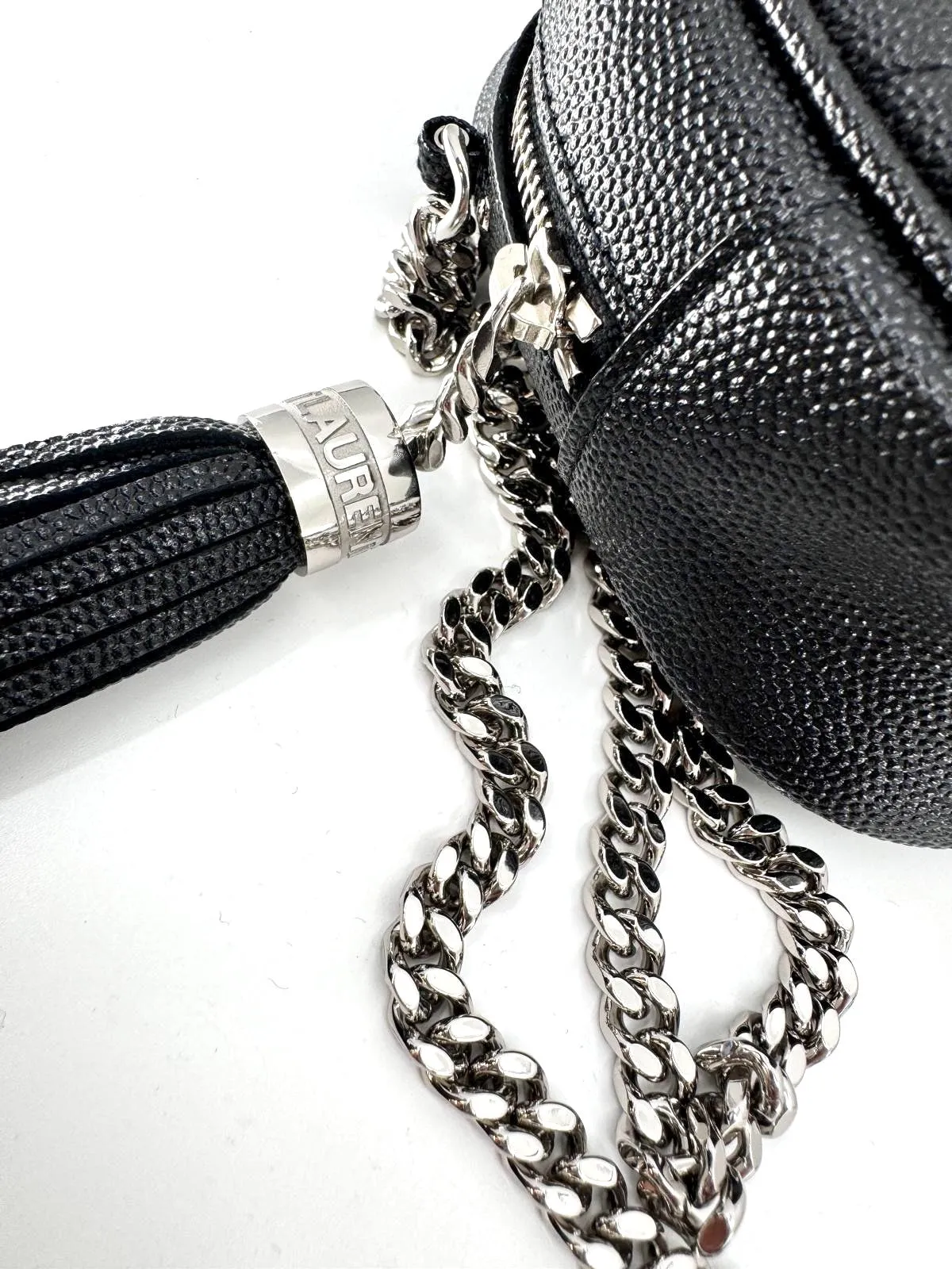 SAINT LAURENT GRAIN DE POUDRE MINI LOU CAMERA BAG