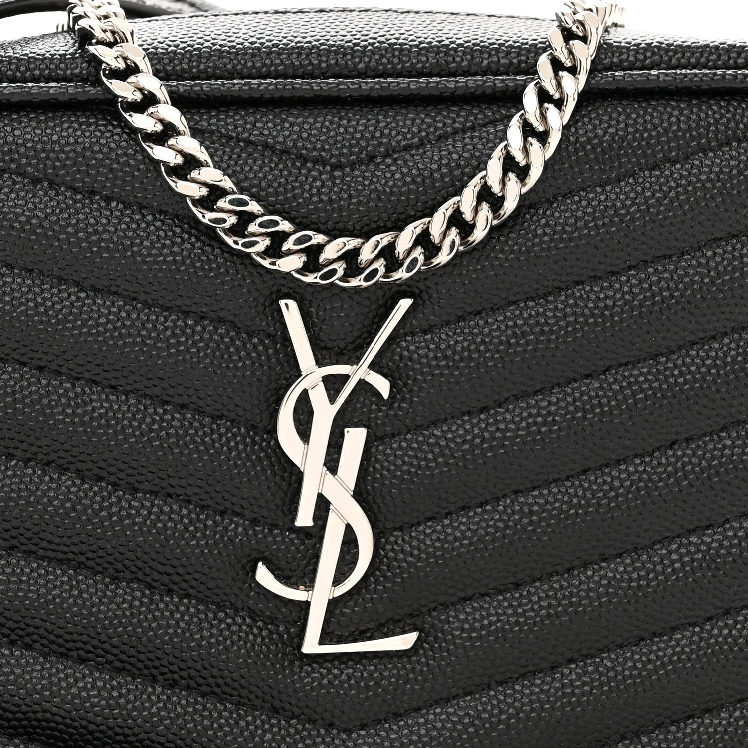 SAINT LAURENT GRAIN DE POUDRE MINI LOU CAMERA BAG