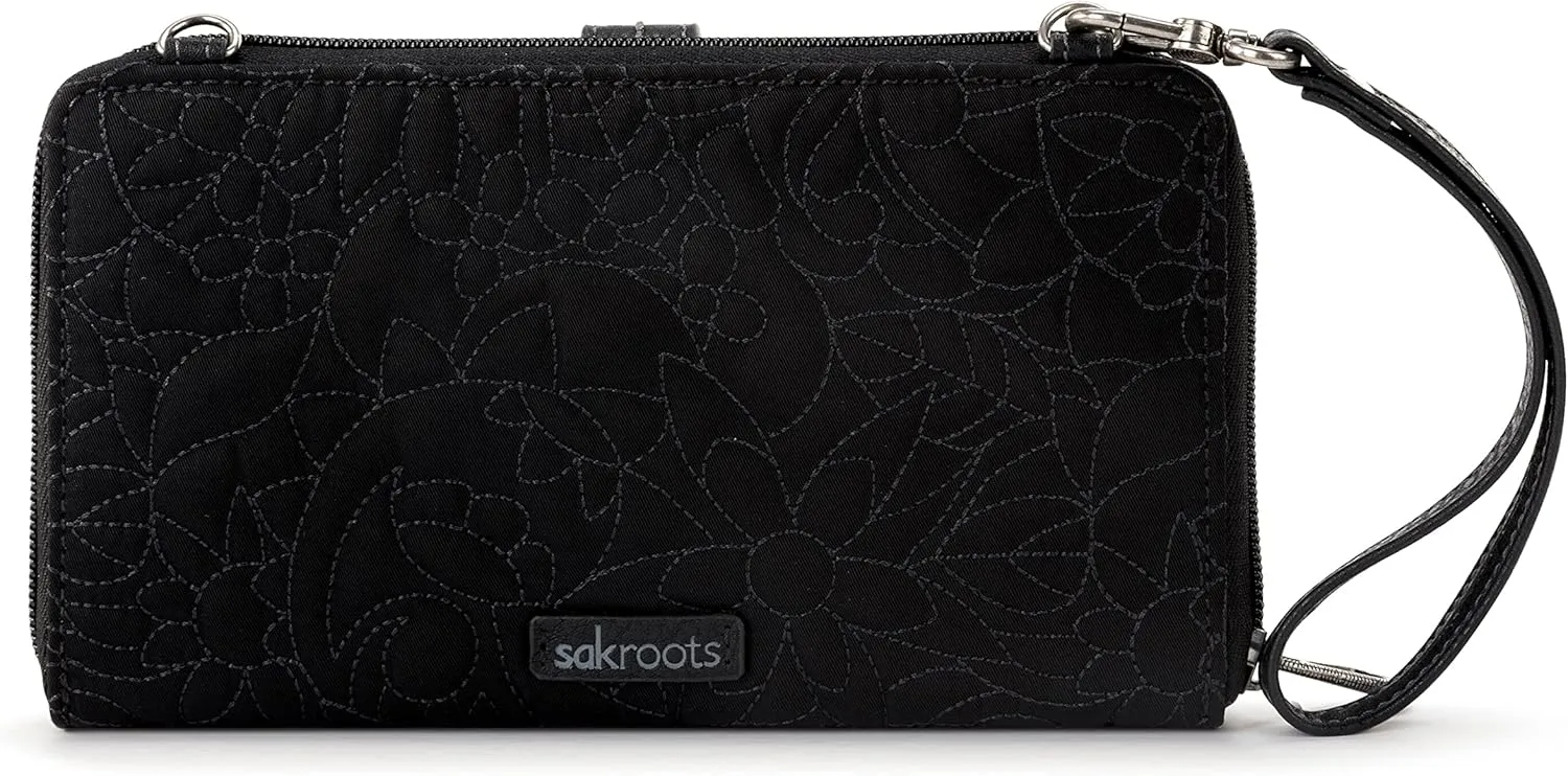 Sakroots Artist Circle Smartphone Crossbody in Eco Twill, Detachable Wristlet Strap