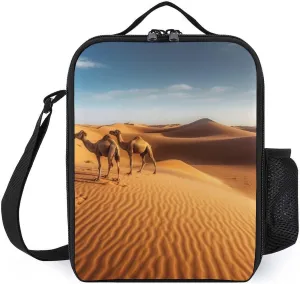 Sand Dunes In The Sahara Desert Lunch Bag Insulated Thermal Food Carrier Insulated Casserole Carrier for Hot Or Cold Food,Insulated Tote Bag for Potluck Cookouts Parties Picnic
