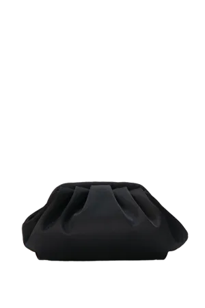 Satin Pouch Crossbody Bag - Black