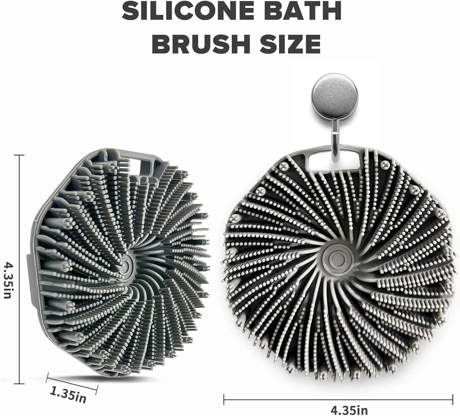 SCRUBBIES™ for Body,Food-Grade Soft Silicone, Body Scrubber Shower Brush Handheld Men and Women,Fit Sensitive Skin ，Gentle Exfoliating.2-Pack（Green Standard Size）