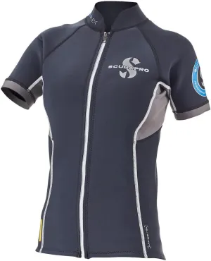 SCUBAPRO Women's Everflex 1.5 Short-Sleeve Top, Black, X-Small