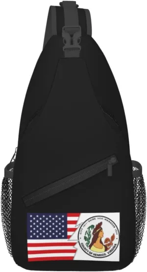 Seal Of Henrico County, Virginia And America Crossbody Bags For Women Men Chest Backpack Gym Shoulder Bag Travel Outdoor Sports Casual Crossbody Bags