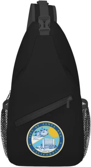 Seal Of Santa Ana, California Crossbody Bags For Women Men Chest Backpack Gym Shoulder Bag Travel Outdoor Sports Casual Crossbody Bags