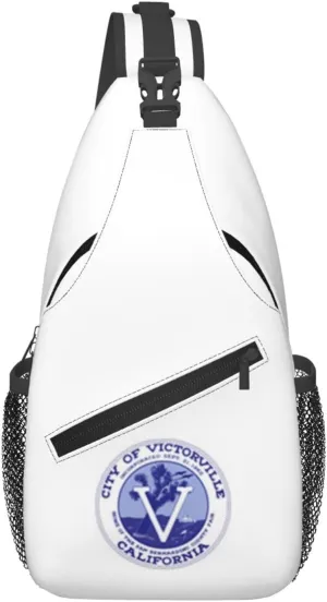 Seal Of Victorville, California Crossbody Bags For Women Men Chest Backpack Gym Shoulder Bag Travel Outdoor Sports Casual Crossbody Bags