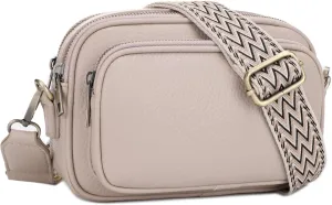 SG SUGU Small Crossbody Bag for Women, Triple Compartment Shoulder Handbags with Adjustable Strap, Camera Purse for Everyday