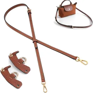 Shoulder Leather Strap Single Handle Crossbody Adjustable Replacement Purse Straps Conversion Set Compatible Mini Pouch Bags Strap Adjustable Not Punching