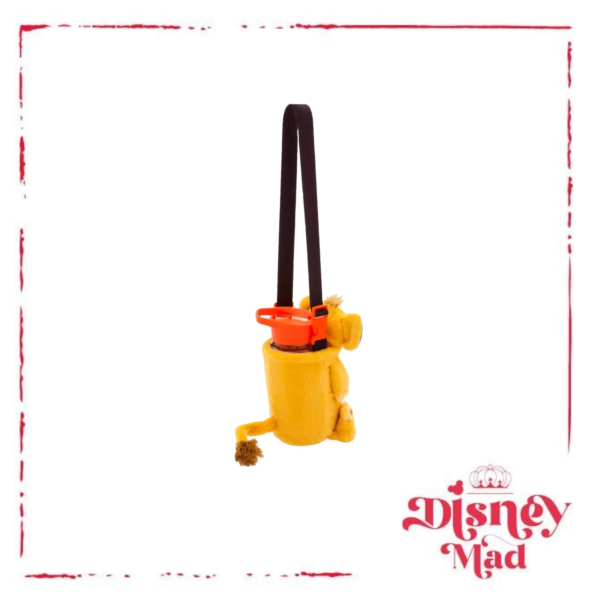 Simba Water Bottle With Soft Toy Crossbody Carrier For Kids, The Lion King 30th Anniversary - Disney Parks
