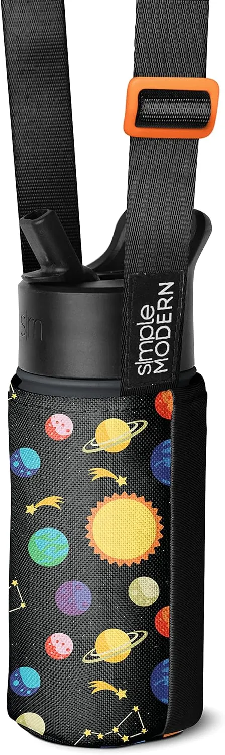 Simple Modern Kid's Water Bottle Carrier Sling with Adjustable Strap | Bottle Holder Crossbody Bag for Walking, Hiking and School | Summit Collection | Solar System