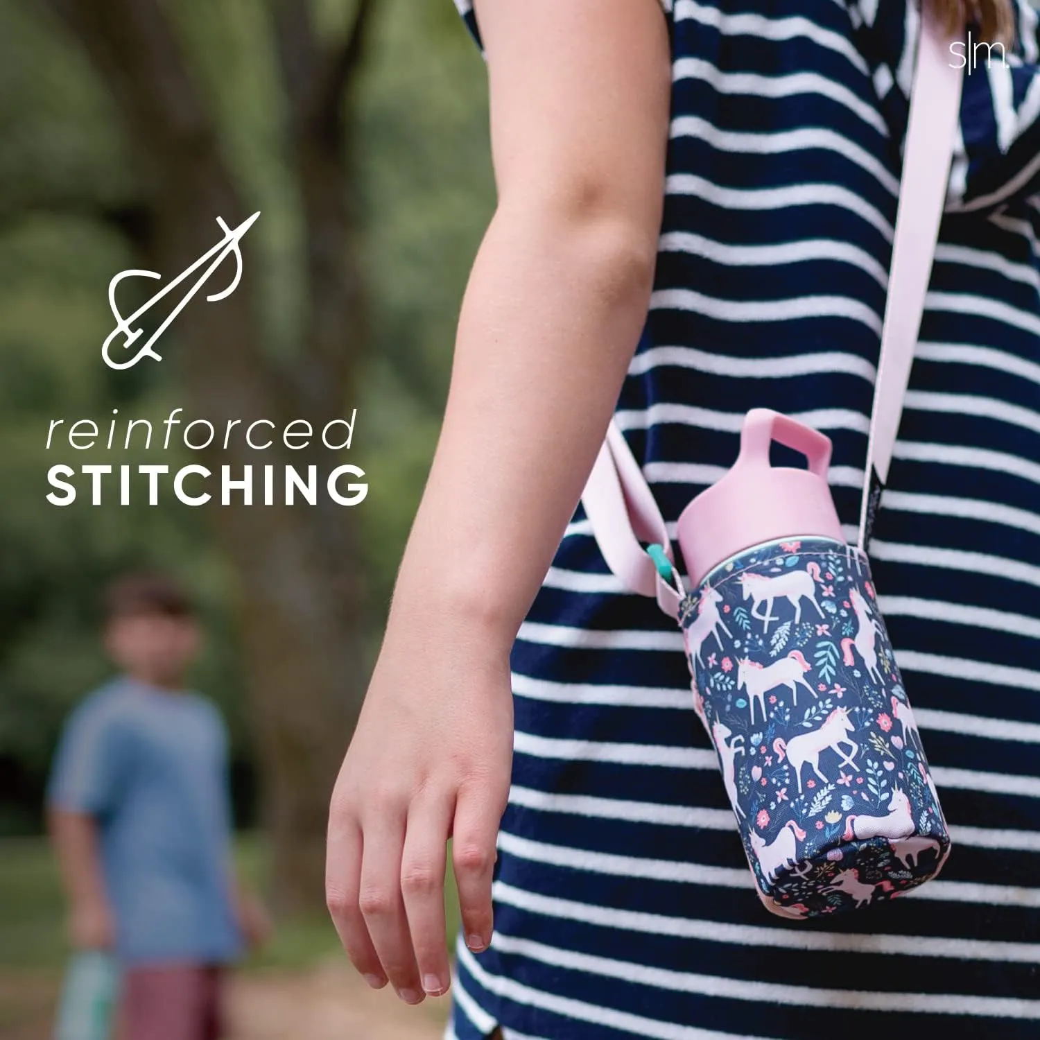 Simple Modern Kid's Water Bottle Carrier Sling with Adjustable Strap | Bottle Holder Crossbody Bag for Walking, Hiking and School | Summit Collection | Solar System