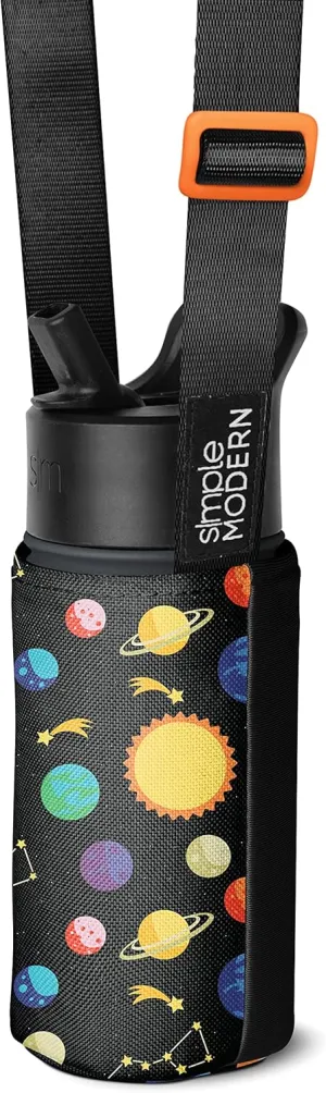 Simple Modern Kid's Water Bottle Carrier Sling with Adjustable Strap | Bottle Holder Crossbody Bag for Walking, Hiking and School | Summit Collection | Solar System
