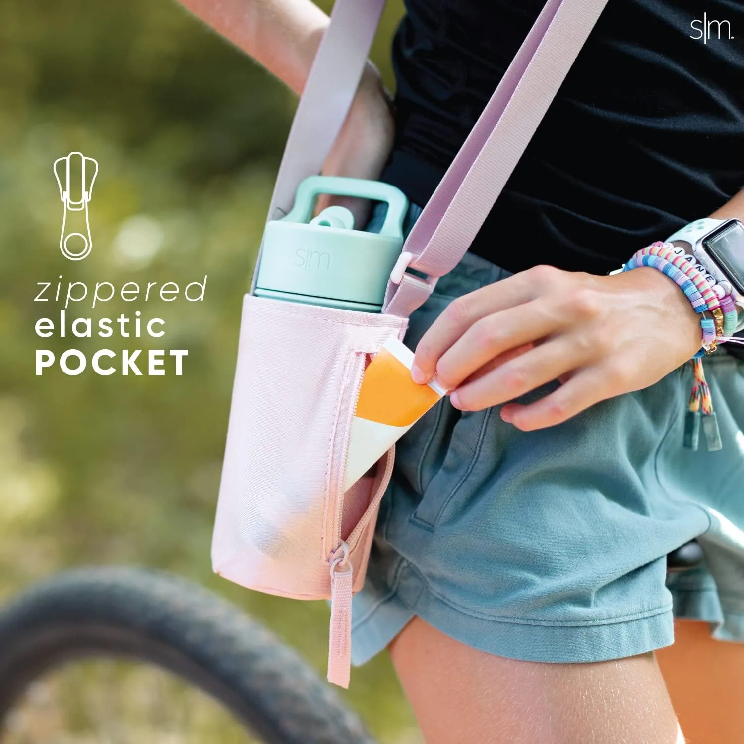 Simple Modern Kid's Water Bottle Carrier Sling with Adjustable Strap | Bottle Holder Crossbody Bag for Walking, Hiking and School | Summit Collection | Solar System