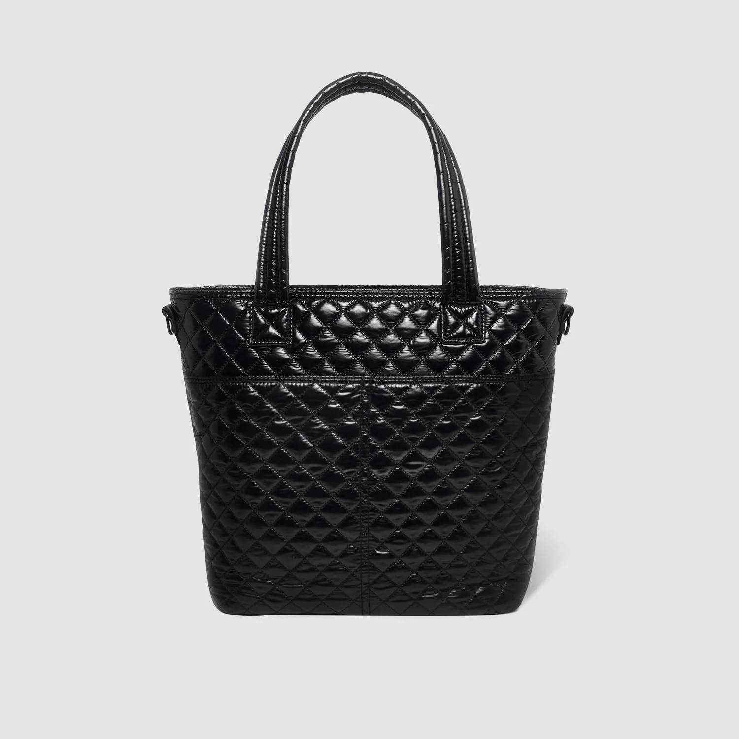 Simple Modern Quilted Tote Bag for Women | Medium Size w/Compartments & Laptop Sleeve | Adjustable Strap | Zipper Top