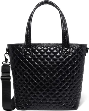 Simple Modern Quilted Tote Bag for Women | Medium Size w/Compartments & Laptop Sleeve | Adjustable Strap | Zipper Top