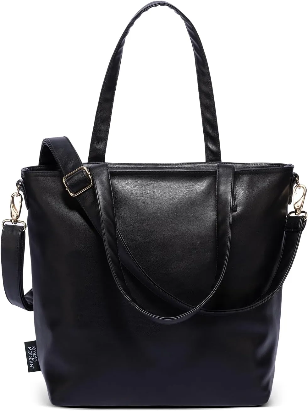 Simple Modern Vegan Leather Tote Bag for Women