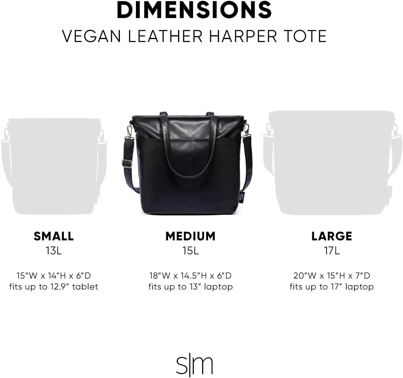 Simple Modern Vegan Leather Tote Bag for Women