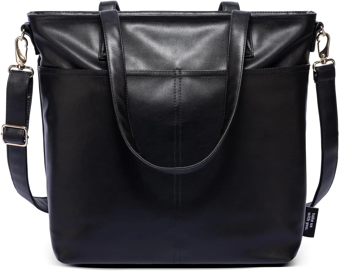 Simple Modern Vegan Leather Tote Bag for Women