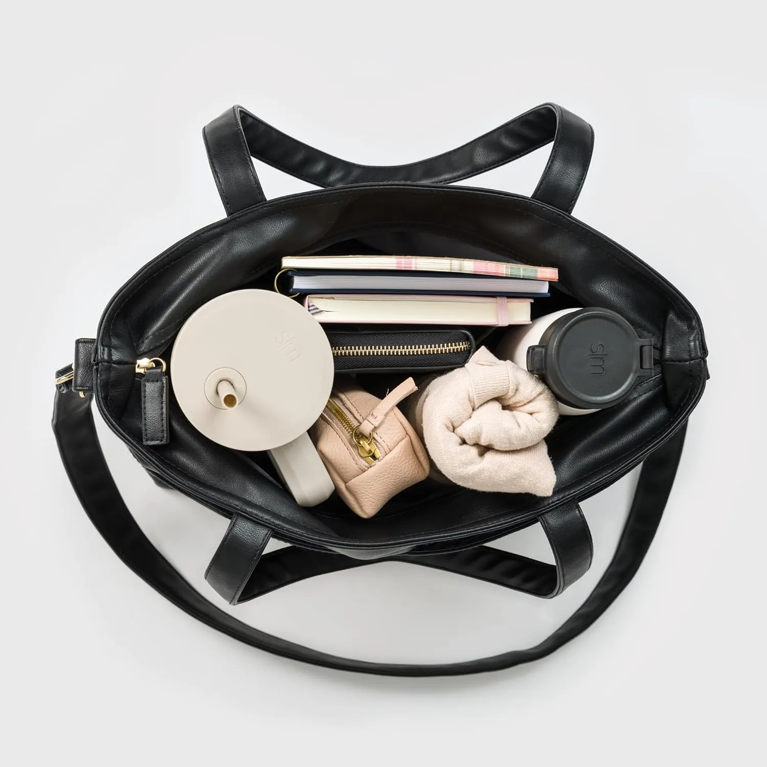 Simple Modern Vegan Leather Tote Bag for Women