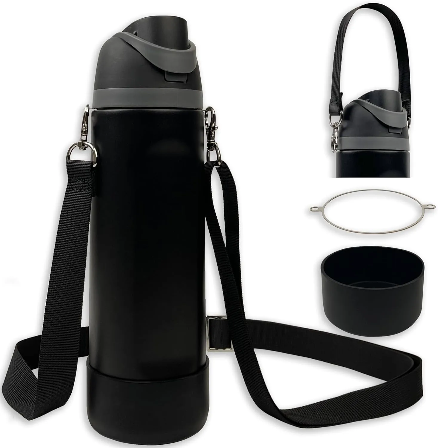 SITKOL Silicone Boot Set for Owala Water Bottle - 32 oz, Fits Owala Tumbler & FreeSip, Non-Slip Sleeve, Shoulder & Handle Strap, Perfect for Sports, Travel & Hiking