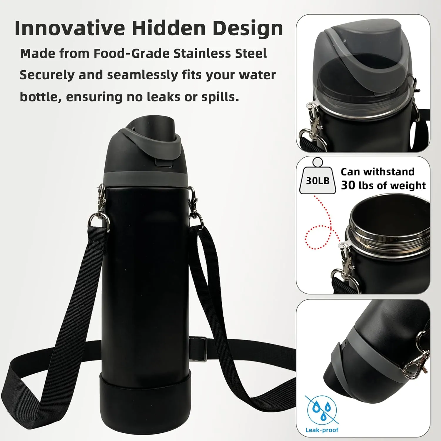 SITKOL Silicone Boot Set for Owala Water Bottle - 32 oz, Fits Owala Tumbler & FreeSip, Non-Slip Sleeve, Shoulder & Handle Strap, Perfect for Sports, Travel & Hiking