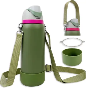 SITKOL Silicone Boot Set for Owala Water Bottle - 32 oz, Fits Owala Tumbler & FreeSip, Non-Slip Sleeve, Shoulder & Handle Strap, Perfect for Sports, Travel & Hiking