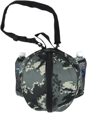 Size 7 (29.5") Basketball Bag Soccer Ball Football Volleyball Softball Sports Ball Bag Holder Carrier Adjustable Shoulder Strap 2 Side Mesh Pockets f/Water Bottle Towel Sports Shoes