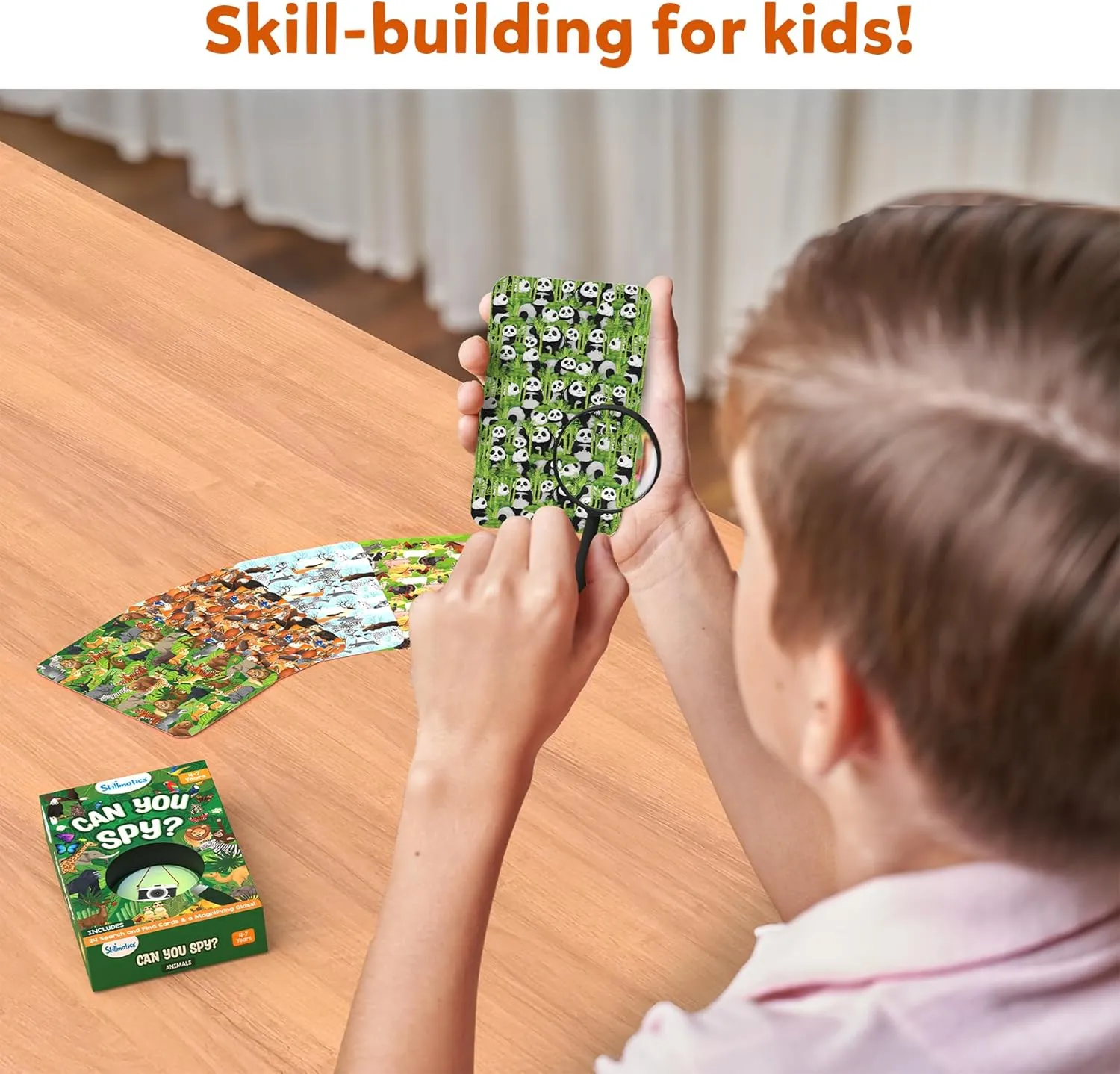 Skillmatics Party Favors (Pack of 15) - Can You Spy Animals Card Set, Search & Find Game for Kids, Goodie Bag Toy & Educational Gift for Girls & Boys Ages 4, 5, 6, 7