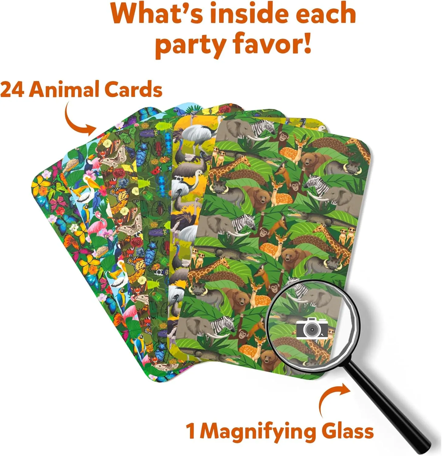 Skillmatics Party Favors (Pack of 15) - Can You Spy Animals Card Set, Search & Find Game for Kids, Goodie Bag Toy & Educational Gift for Girls & Boys Ages 4, 5, 6, 7