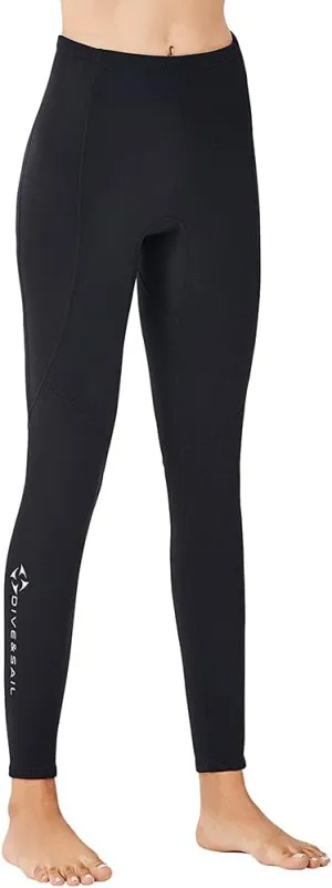Skyone Wetsuit Pants for Women & Men - Neoprene Leggings, 3MM Swim Tights - Black, Long, Warm, for Surfing, Snorkeling, Boating & Kayaking