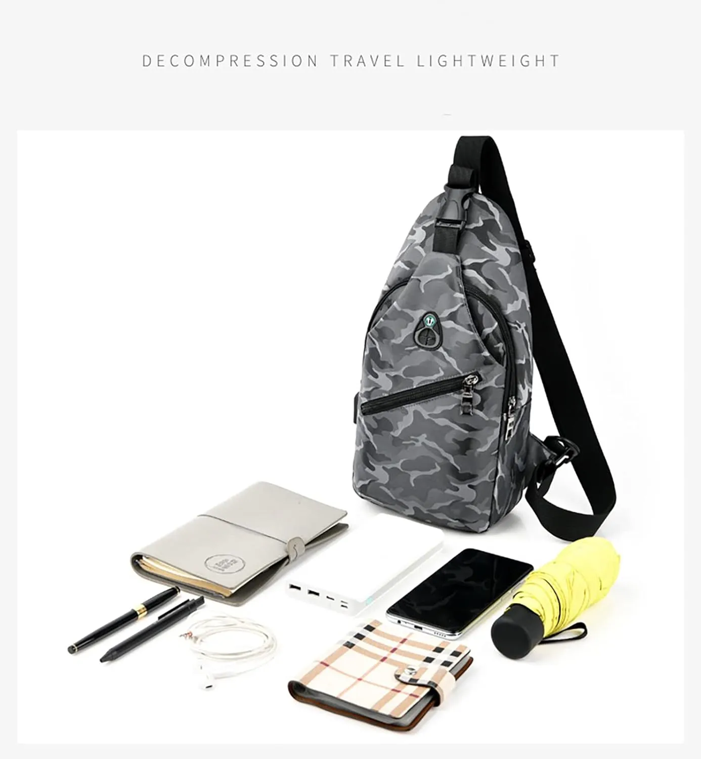 Sling Bag for Men Chest Bags Crossbody Backpack Shoulder Bag for Women Travel Hiking Daypack
