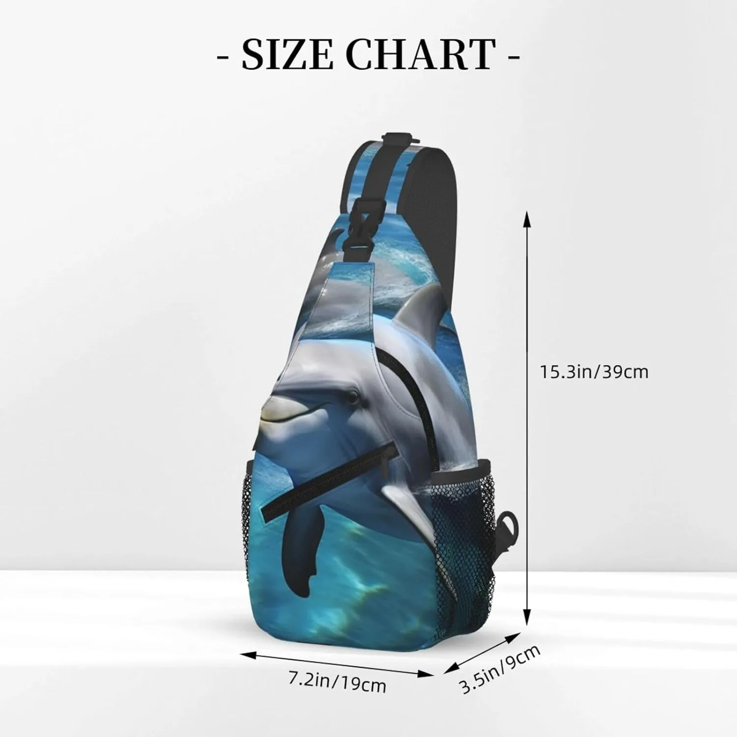 Sling Bag for Men Women Crossbody Backpack Dolphin Crossbody Bag Chest Bag for Travel Sport