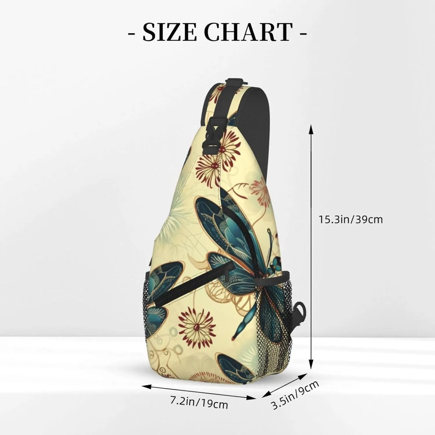 Sling Bag for Men Women Crossbody Backpack Dragonfly1 Crossbody Bag Chest Bag for Travel Sport