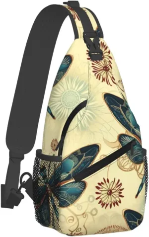 Sling Bag for Men Women Crossbody Backpack Dragonfly1 Crossbody Bag Chest Bag for Travel Sport