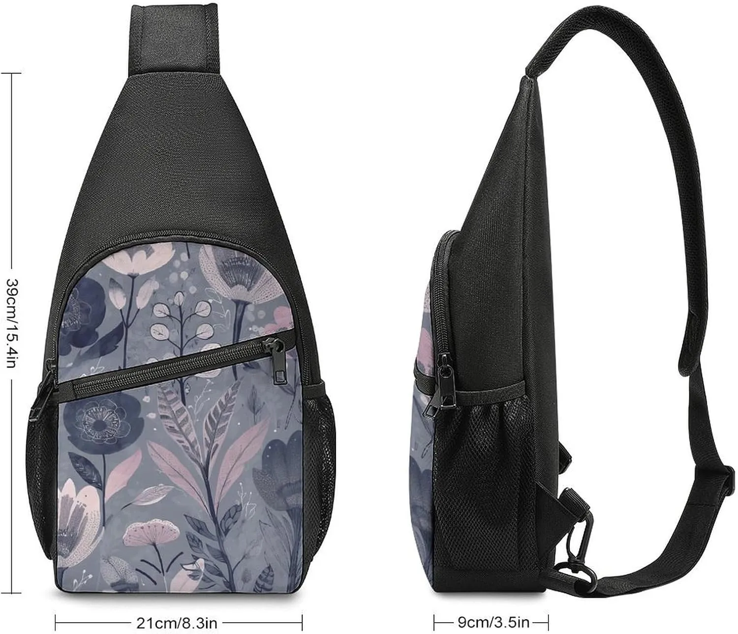 Sling Bag for Women Men Crossbody Bag Chest Bag Boats on Beach Sling Backpack Fanny Packs Travel Hiking Daypack
