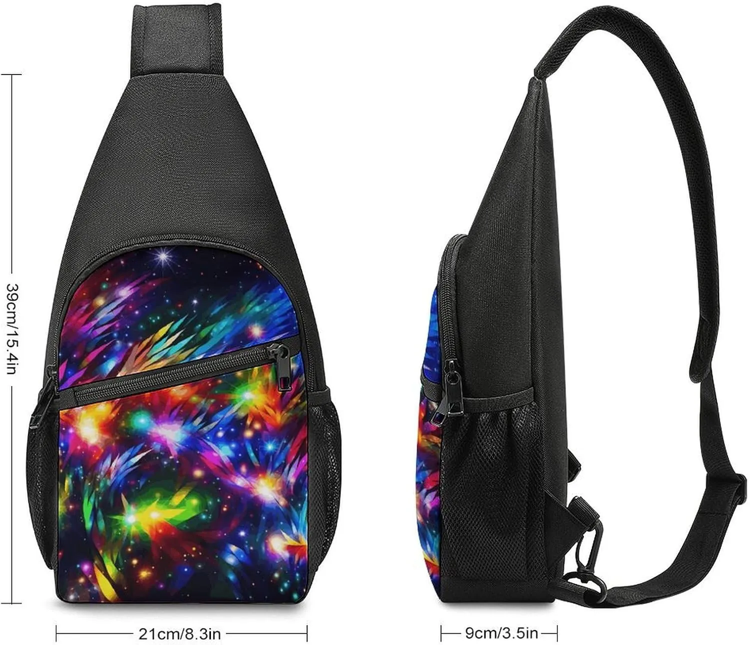 Sling Bag for Women Men Crossbody Bag Chest Bag Boats on Beach Sling Backpack Fanny Packs Travel Hiking Daypack
