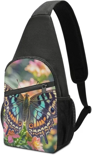 Sling Bag for Women Men Crossbody Bag Chest Bag Boats on Beach Sling Backpack Fanny Packs Travel Hiking Daypack