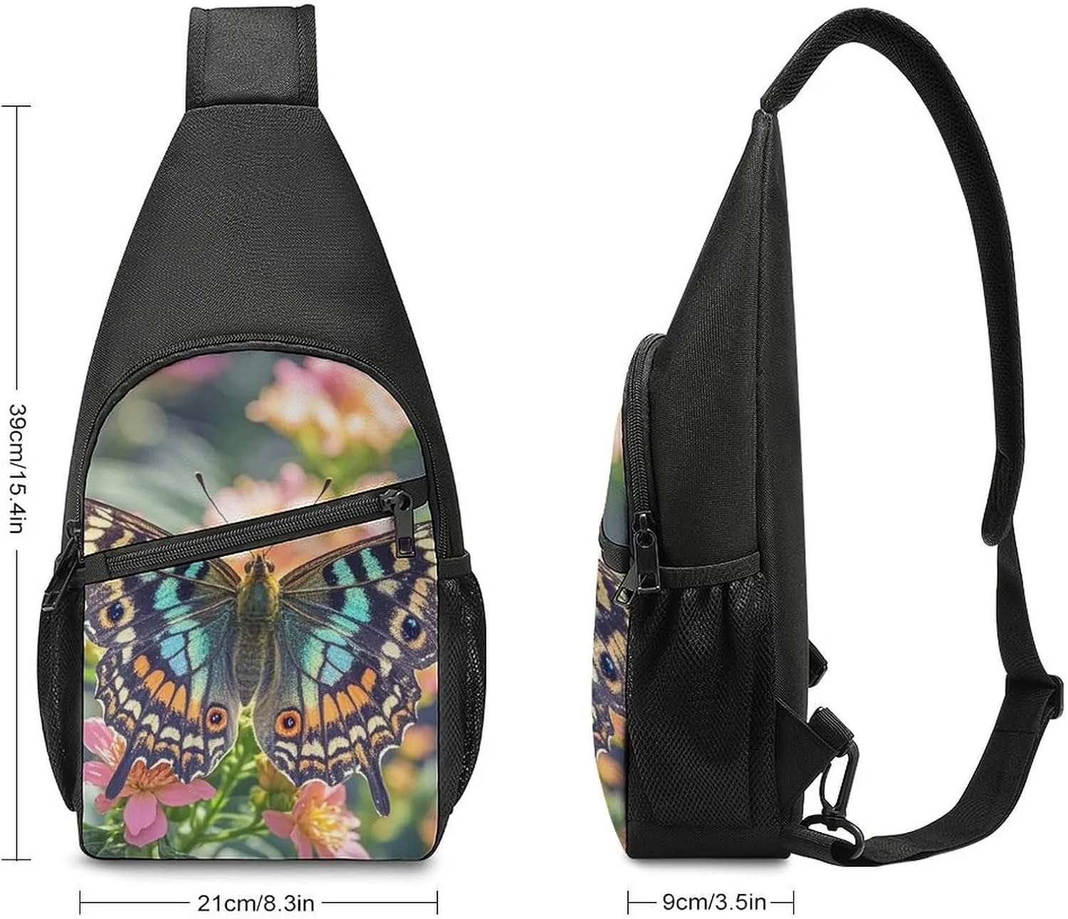 Sling Bag for Women Men Crossbody Bag Chest Bag Boats on Beach Sling Backpack Fanny Packs Travel Hiking Daypack