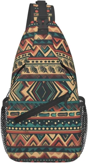 Sling Bag for Women Men Crossbody Bag Chest Bag Native American Sling Backpack Fanny Packs Travel Hiking Daypack