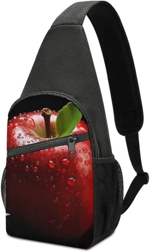 Sling Bag for Women Men Crossbody Bag Chest Bag Red Fruit Sling Backpack Fanny Packs Travel Hiking Daypack