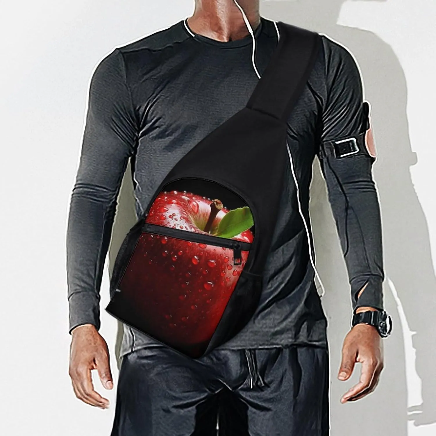 Sling Bag for Women Men Crossbody Bag Chest Bag Red Fruit Sling Backpack Fanny Packs Travel Hiking Daypack
