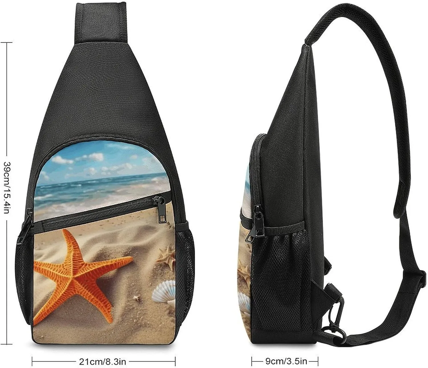 Sling Bag for Women Men Crossbody Bag Chest Bag Saguaros at Sunset Sling Backpack Fanny Packs Travel Hiking Daypack